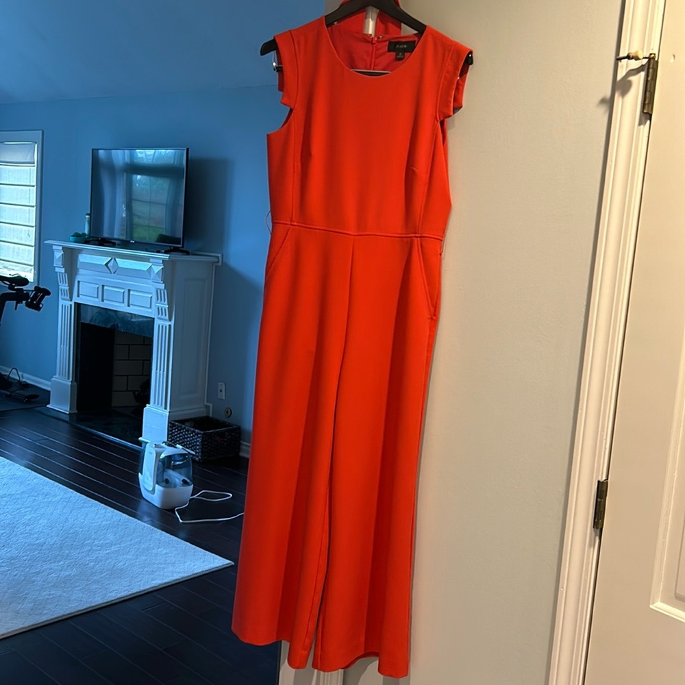 J crew poppy red jumpsuit
